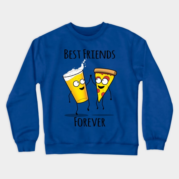 Pizza and Beer BFF Crewneck Sweatshirt by jozvoz